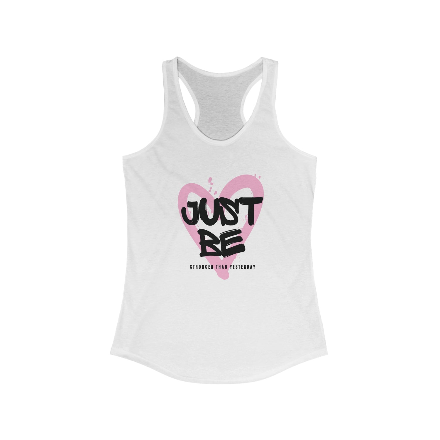 Just Be: Graffiti Pink Heart Women's Racerback Tank