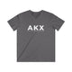 AKX Men's Fitted V-Neck (White Logo) Short Sleeve Tee