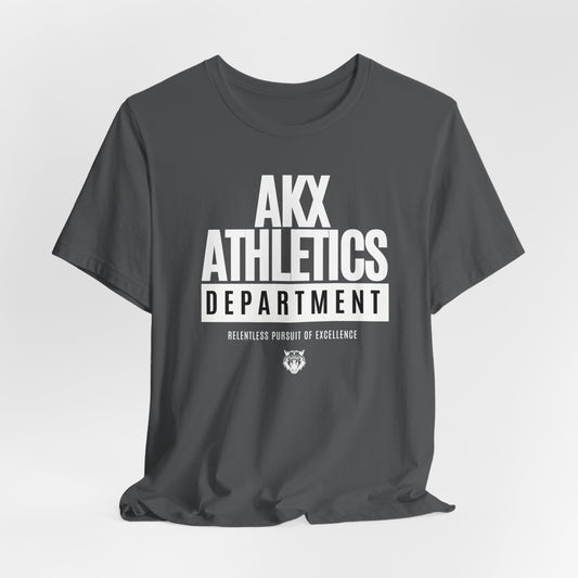 AKX Athletics Dept. (White Text): Unisex T-Shirt