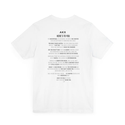 Just Be: (Black Text) With Motivational Back Unisex T-Shirt