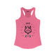 Wolf Motivation Diagram: Women's Racerback Tank (Black Background)