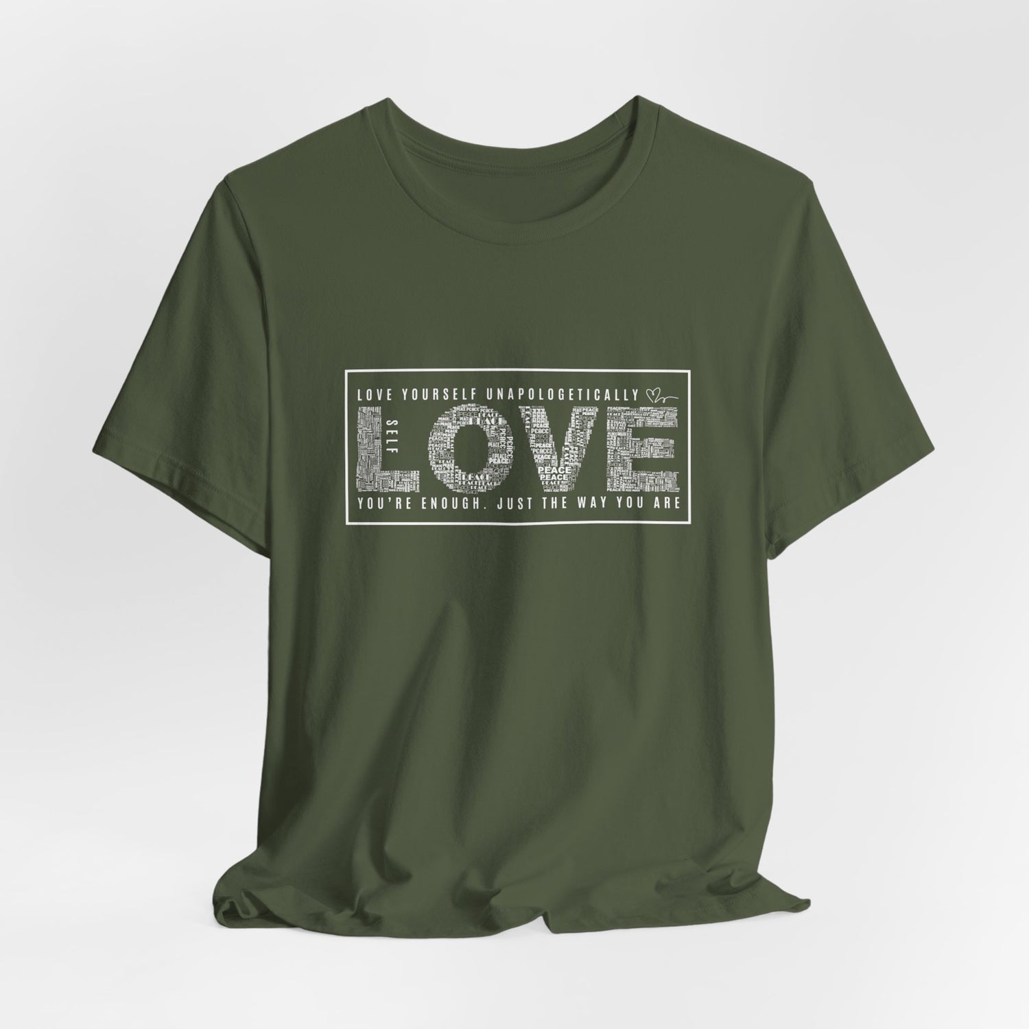 Self Love: T-Shirt With Heart Design Back