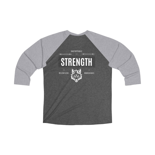 Unisex Tri-Blend 3/4 Raglan Tee - Strength & Martial Arts | Comfortable Athletic Wear