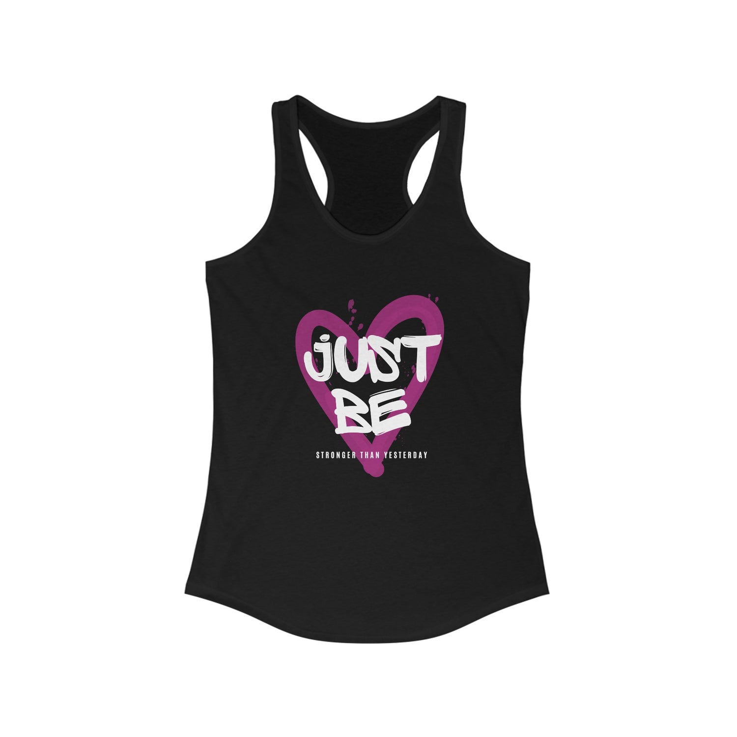 Just Be: Graffiti Heart Purple Women's Racerback Tank