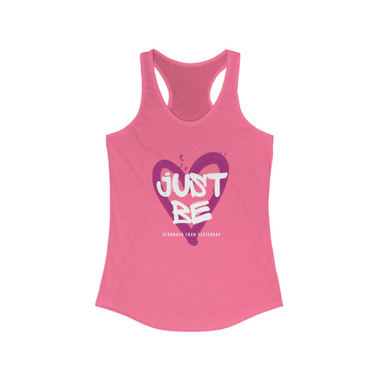 Just Be: Graffiti Heart Purple Women's Racerback Tank