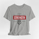 Strength Series: Red Wolf Unisex T-Shirt (Black Text)