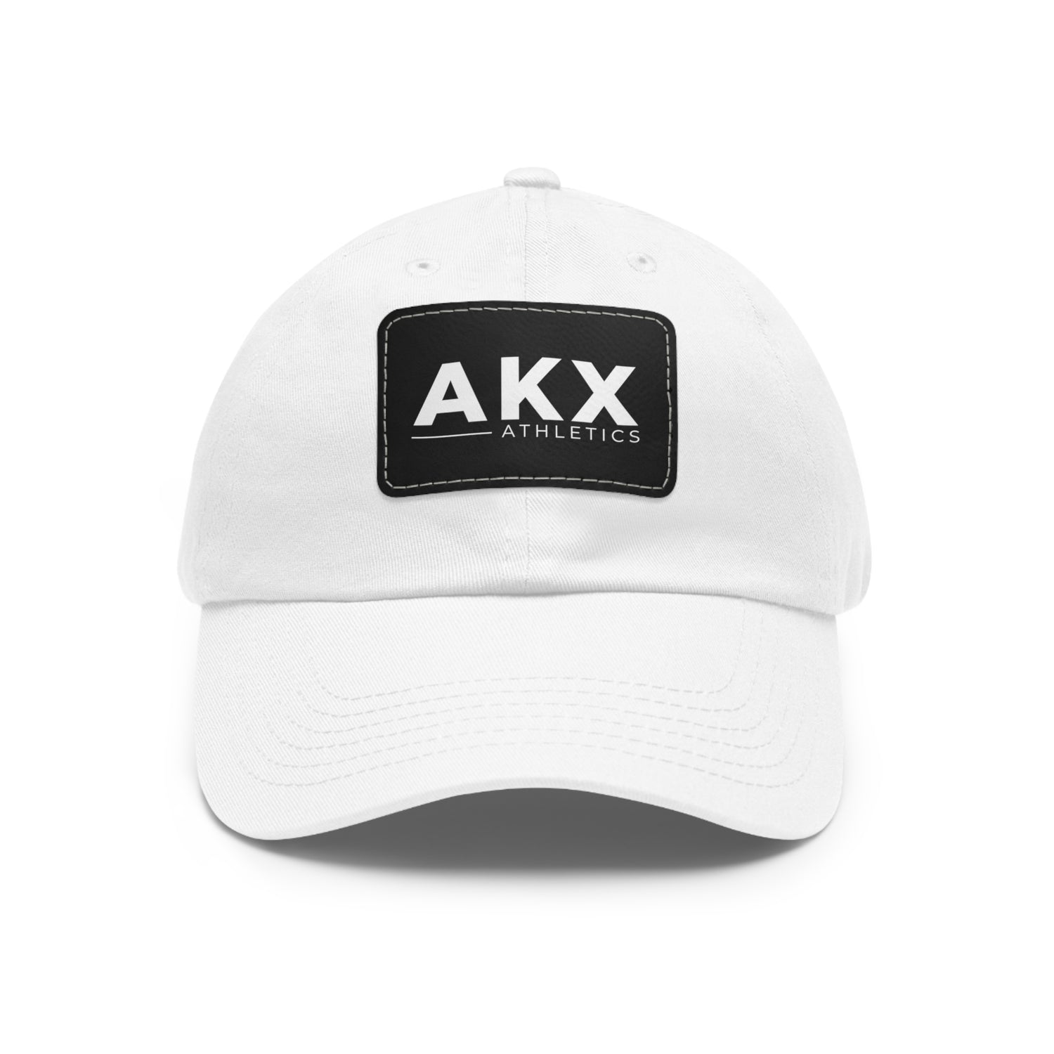 AKX Athletics Logo: Hat with Leather Patch (Rectangle)