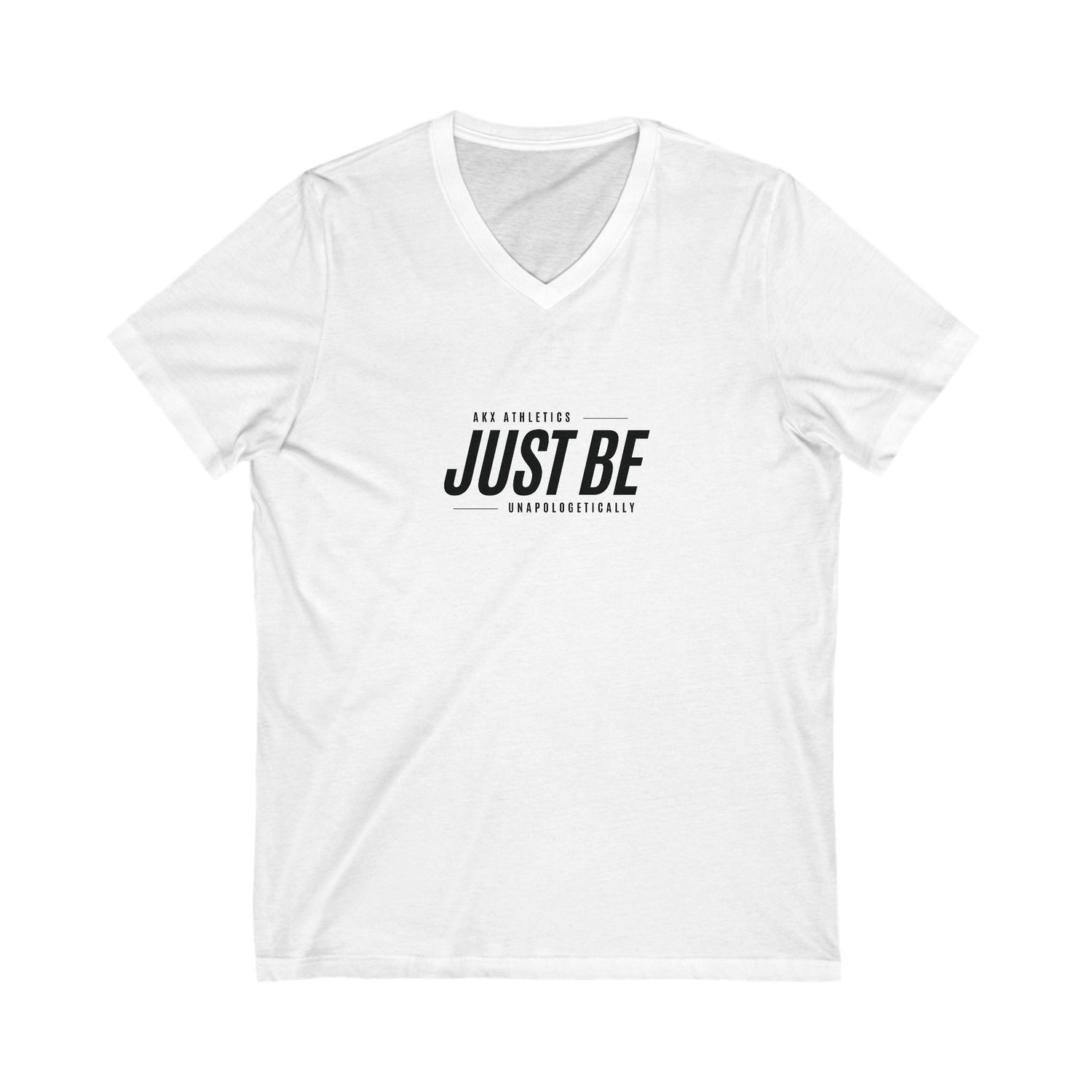 Just Be Minimal With Inspired Text: Unisex  V-Neck T-Shirt