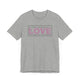 Self Love (Black & Pink Design): T-Shirt With Heart Design Back