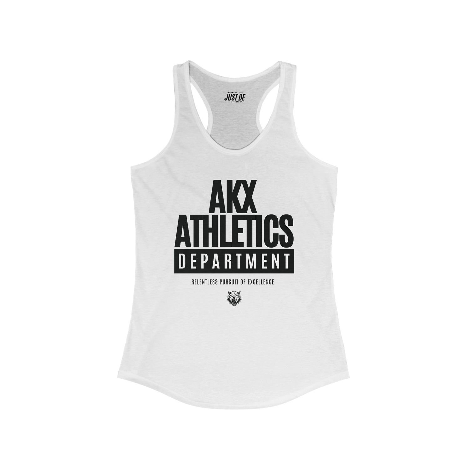 AXK Athletics Dept. (Black Text): Women's Racerback Tank