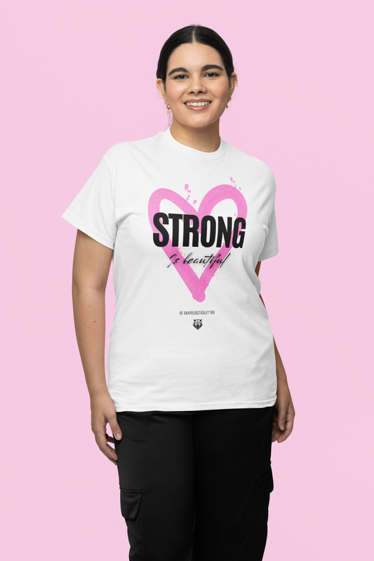 Strong is Beautiful (Heart & Wolf): Unisex T-Shirt