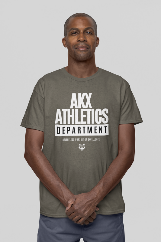 AKX Athelics Dept (White Text): Unisex T-Shirt