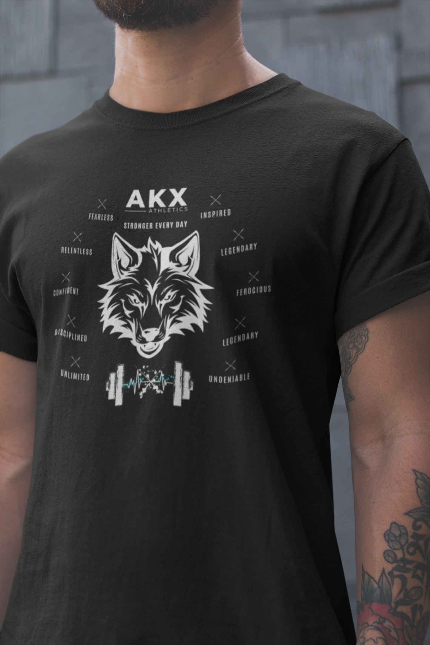 Wolf Series: Motivation Unisex T-Shirt (White Text)